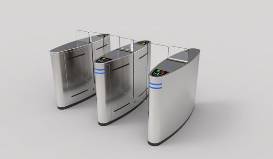 IP66 ऐक्रेलिक ग्लास पैदल यात्री QR कोड स्कैनर सुरक्षा स्लाइडिंग गेट टर्नस्टाइल 60Hz