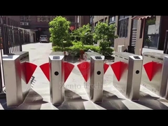 अपार्टमेंट के लिए मार्ग की चौड़ाई 550 मिमी आरएफआईडी फ्लैप टर्नस्टाइल वापस लेने योग्य प्रवेश द्वार